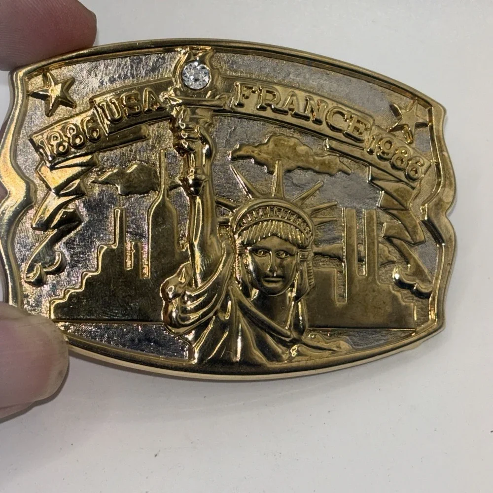 Vtg Belt Buckle 1986 Statue of Liberty 100 Year Anniversary 1886-1986‎ Patriotic